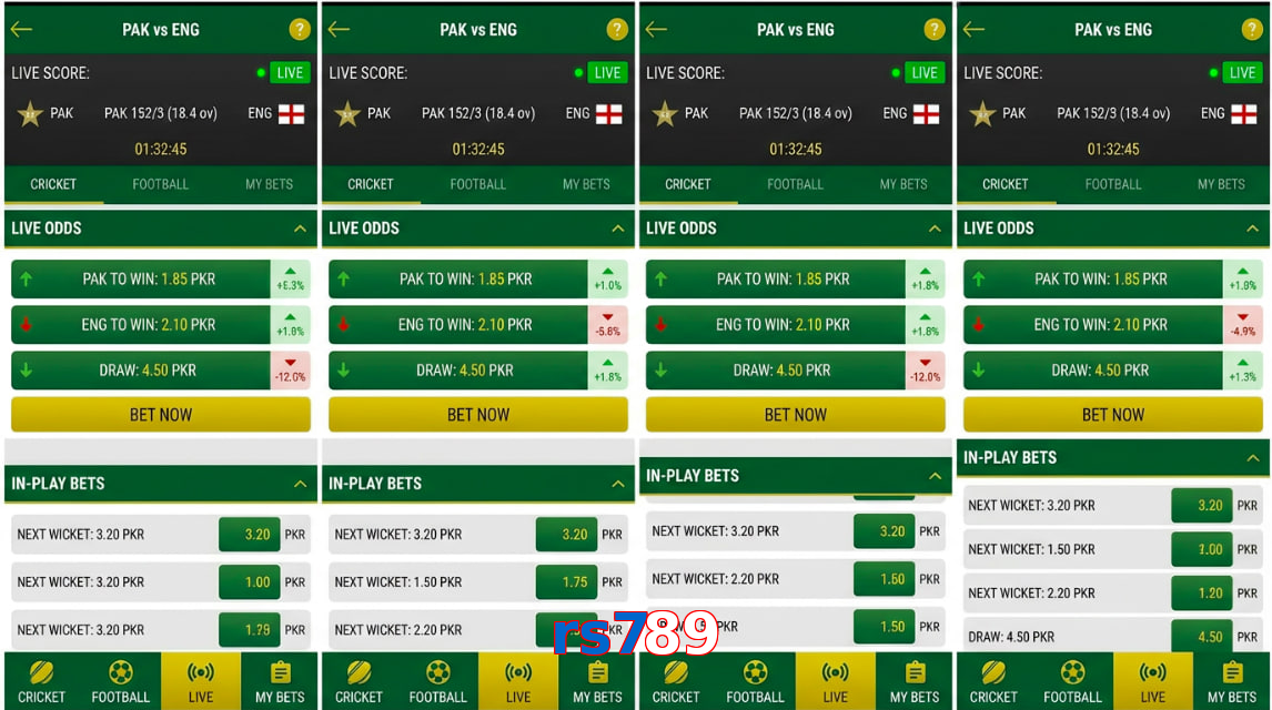 Game list for Rs789 bet section